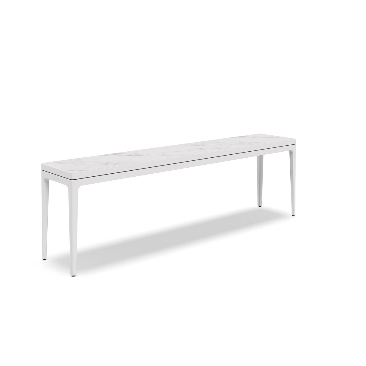 Gloster Grid Large Console Table - 206x40cm h:63cm - Ceramic Top White / Bianco Ceramic Top
