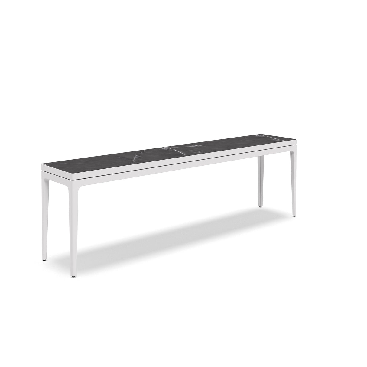 Gloster Grid Large Console Table - 206x40cm h:63cm - Ceramic Top White / Nero Ceramic Top