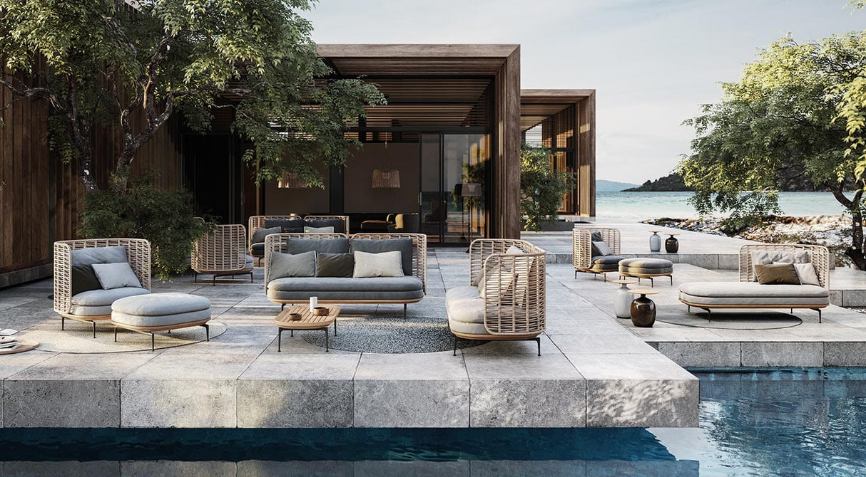 Gloster Mistral Daybed Haut dossier avec coussins