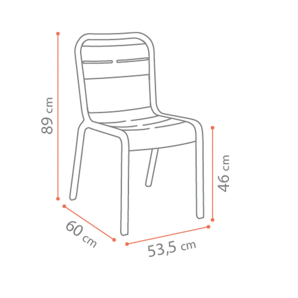 Grosfillex Cannes Chaise repas empilable