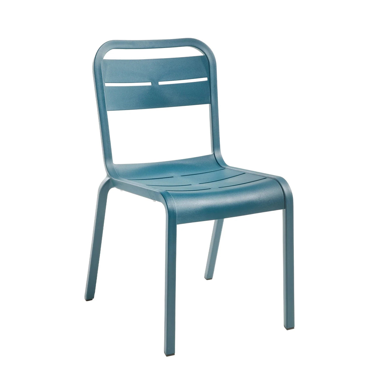 Grosfillex Cannes Chaise repas empilable Bleu Minéral