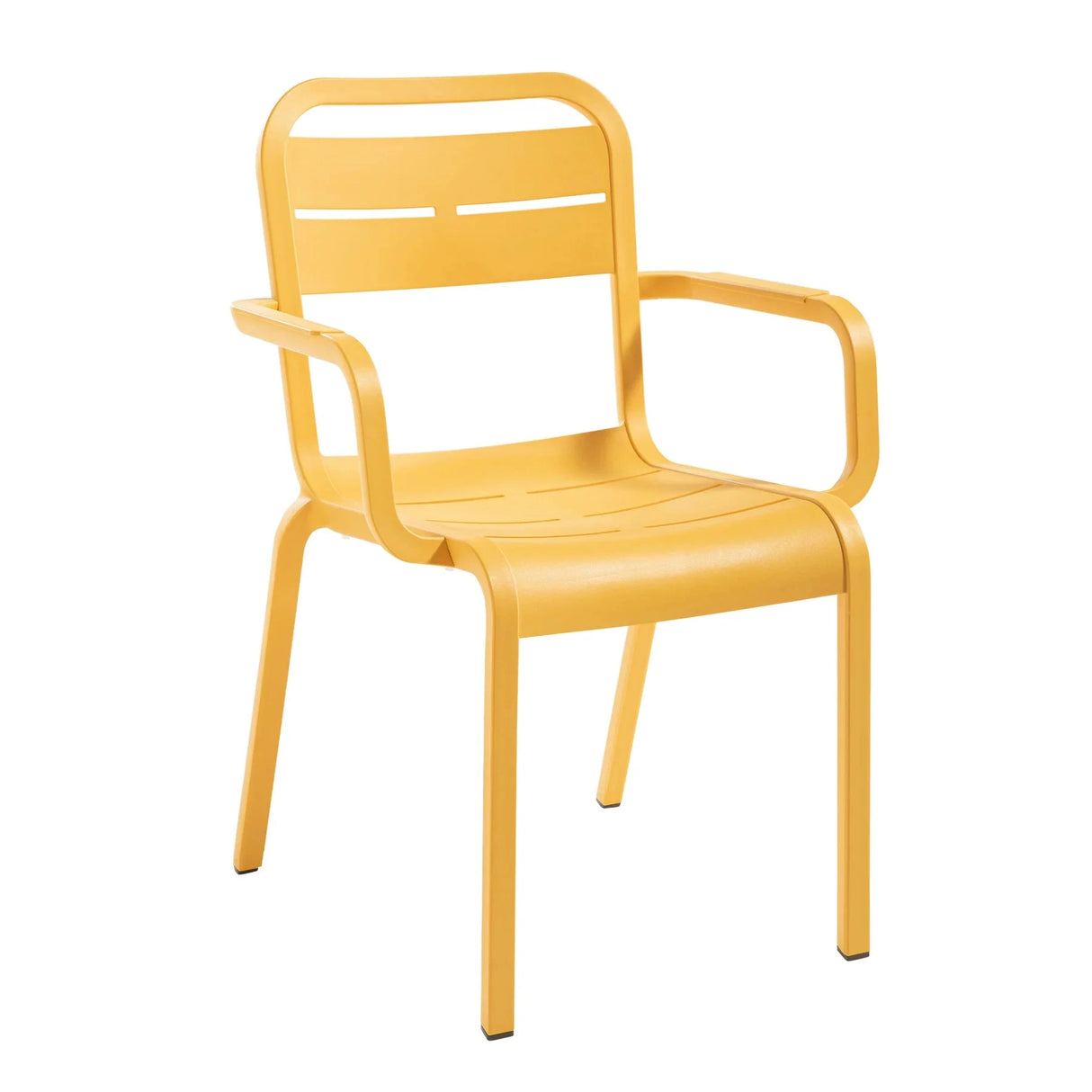 Grosfillex Cannes Fauteuil repas empilable Jaune indien