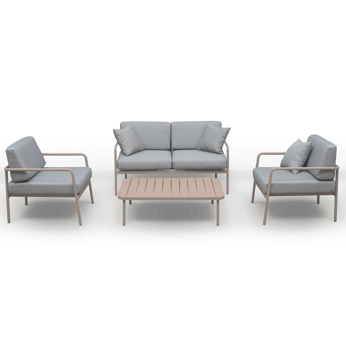 Grosfillex Cannes Set Salon Lounge 4 places + table basse Havane