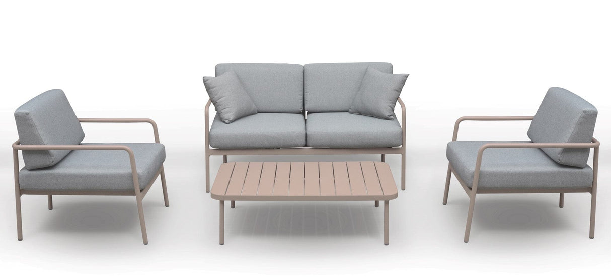 Grosfillex Cannes Set Salon Lounge 4 places + table basse Havane