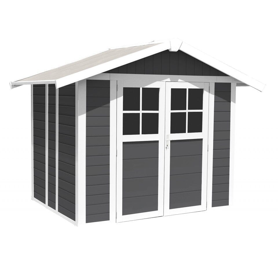 Grosfillex Déco Abri de jardin 4.9m2 (2.42x2.02m) Gris foncé