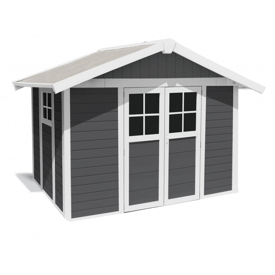 Grosfillex Déco Abri de jardin 7.5m2 (3.15x2.39m) Gris foncé