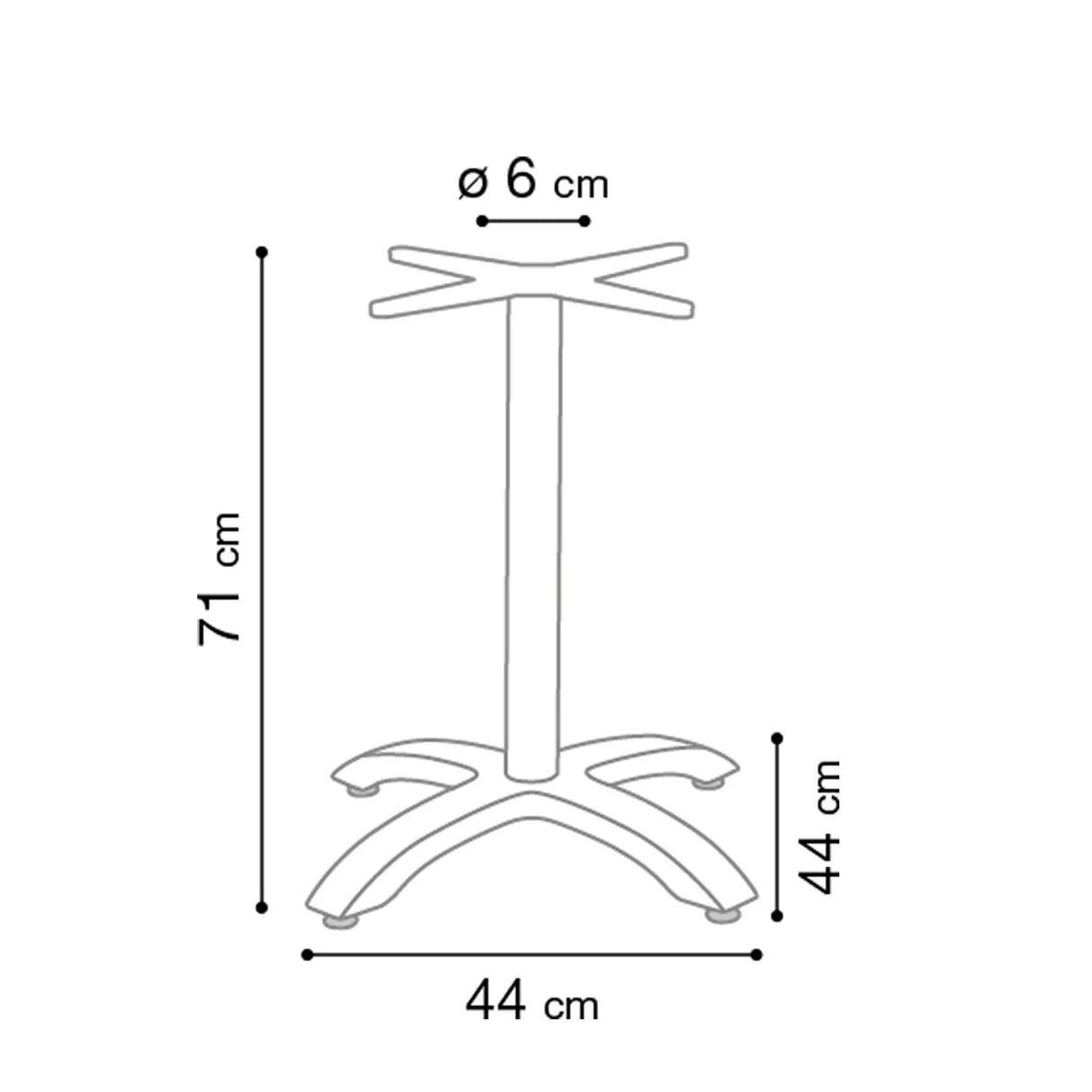 Grosfillex Ecofix Pied Bistro central fixe