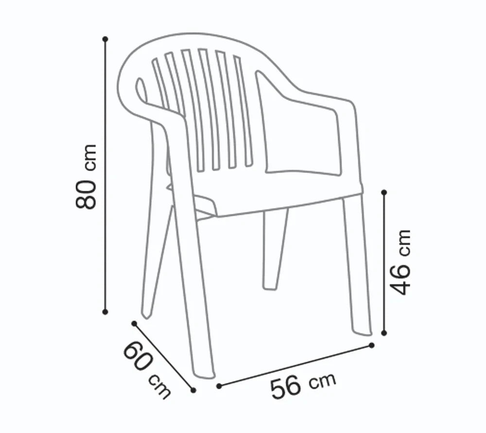Grosfillex Miami Fauteuil bas dossier empilable