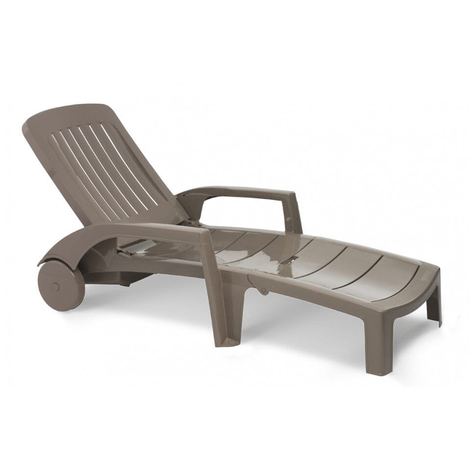 Grosfillex Miami II Bain de soleil pliant Taupe