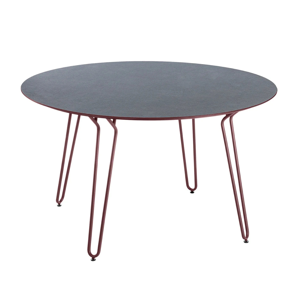 Grosfillex Ramatuelle 73 Table ronde Ø130cm Nero / Rouge Bossa Nova