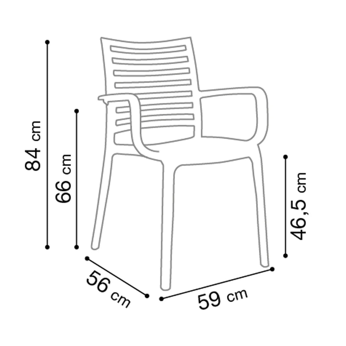 Grosfillex Sunday Fauteuil repas empilable