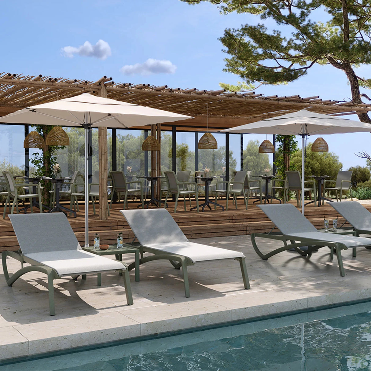 Grosfillex Sunset Green Edition Bain de soleil