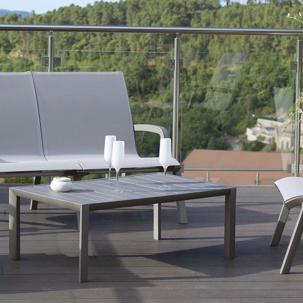 Grosfillex Sunset Table basse 100x60cm H:37cm Aluminium