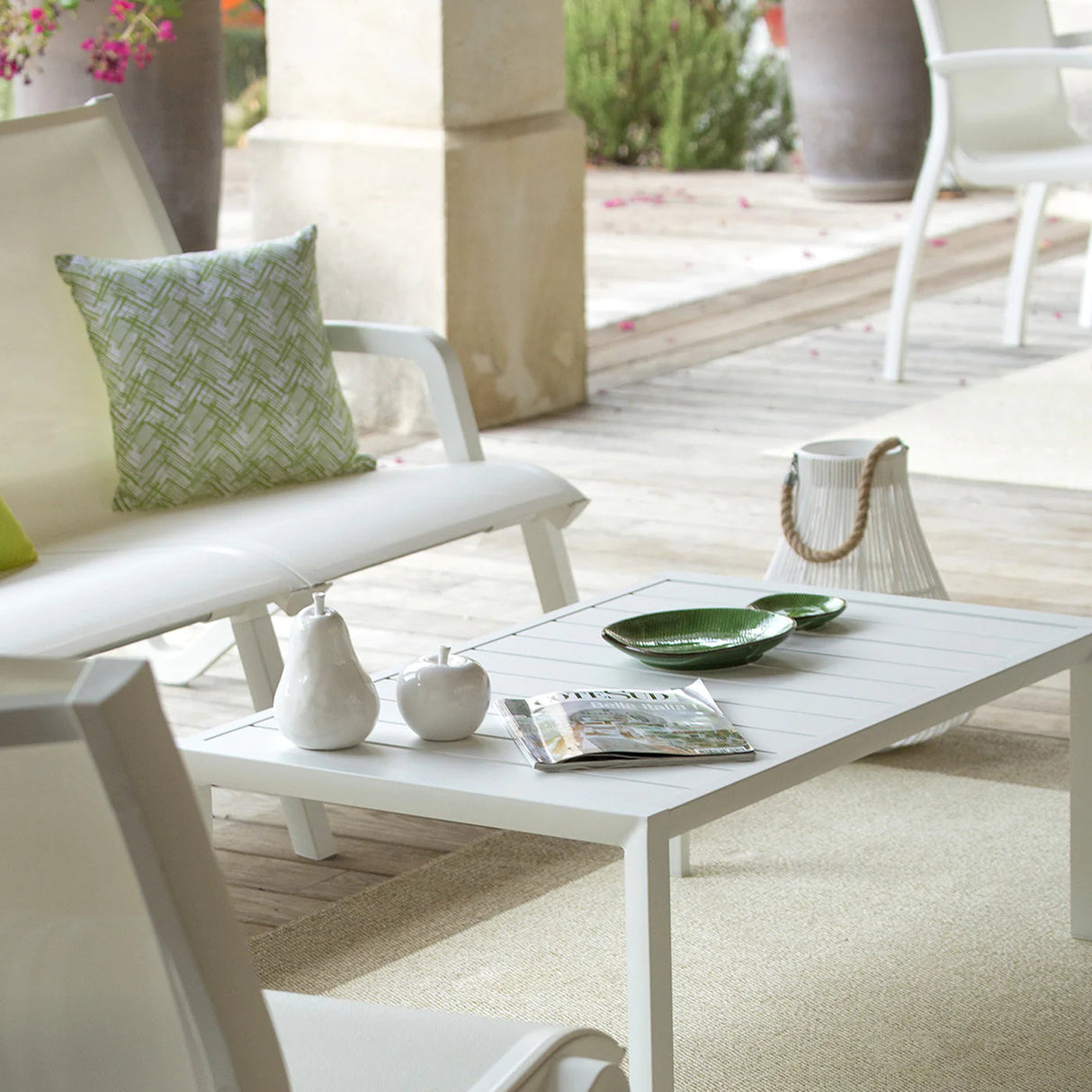 Grosfillex Sunset Table basse 100x60cm H:37cm Aluminium