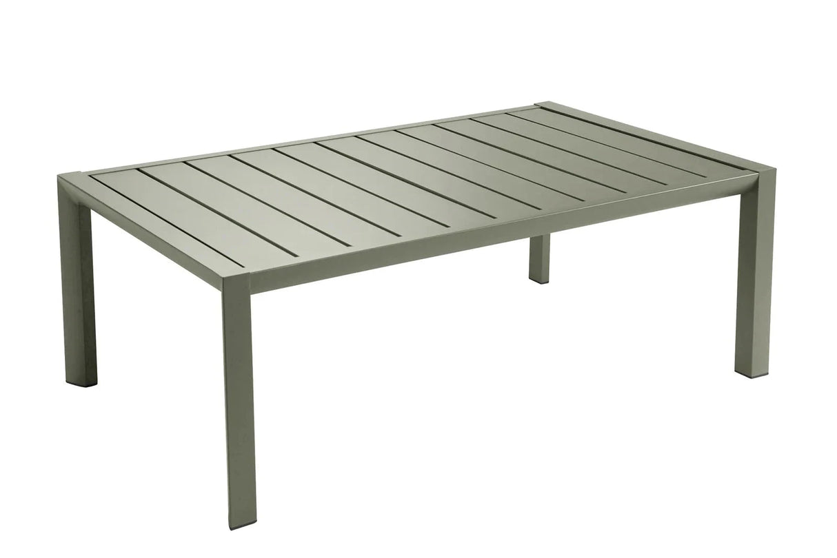Grosfillex Sunset Table basse 100x60cm H:37cm Aluminium Vert Lichen