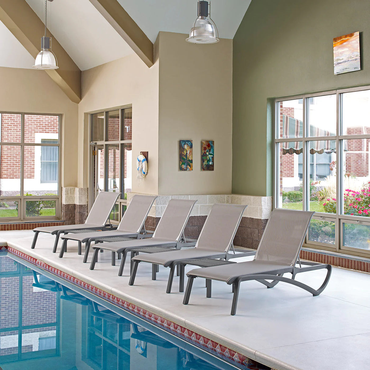 Grosfillex Sunset Table basse 50x50cm H:37cm Aluminium