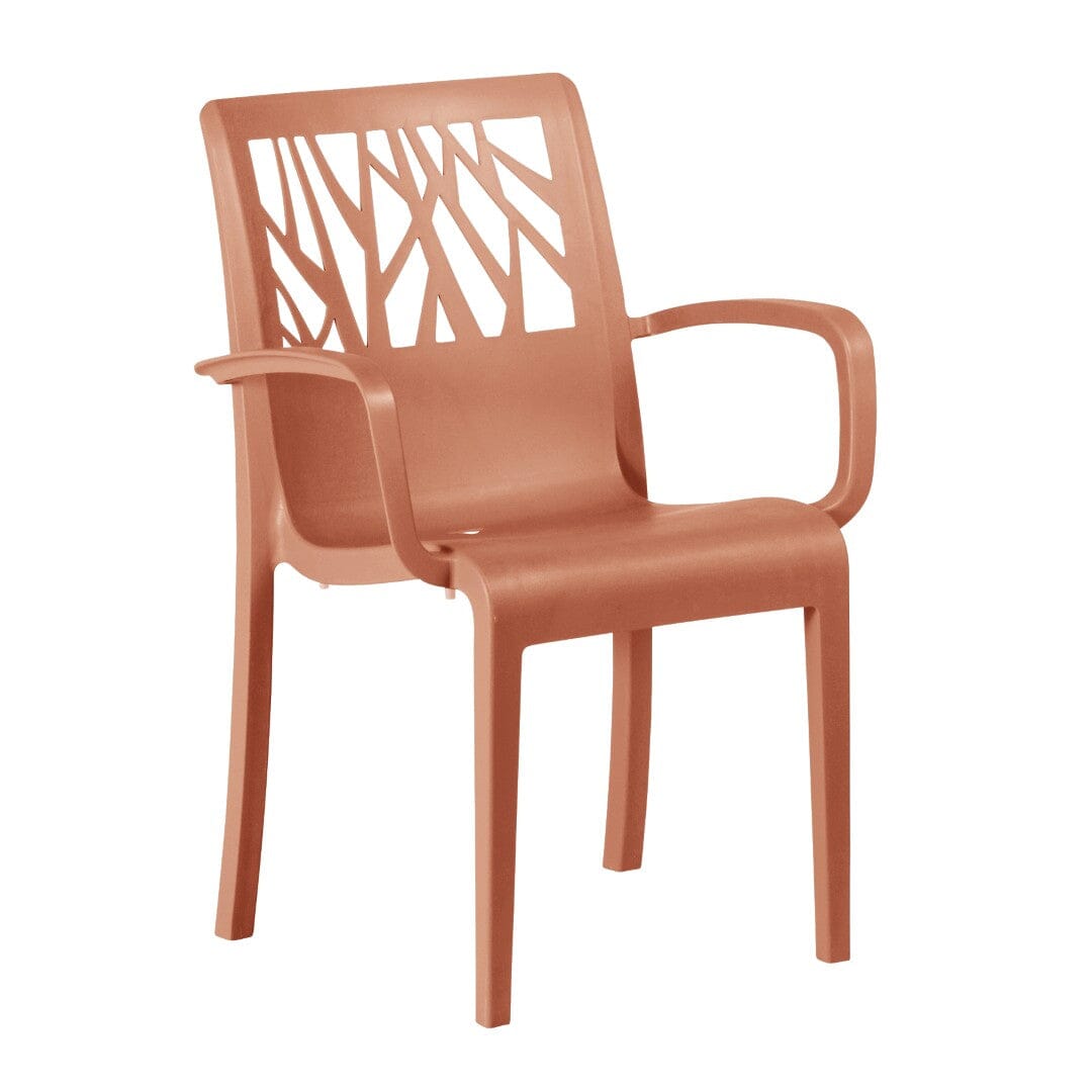 Grosfillex Végétal Fauteuil repas empilable Terracotta