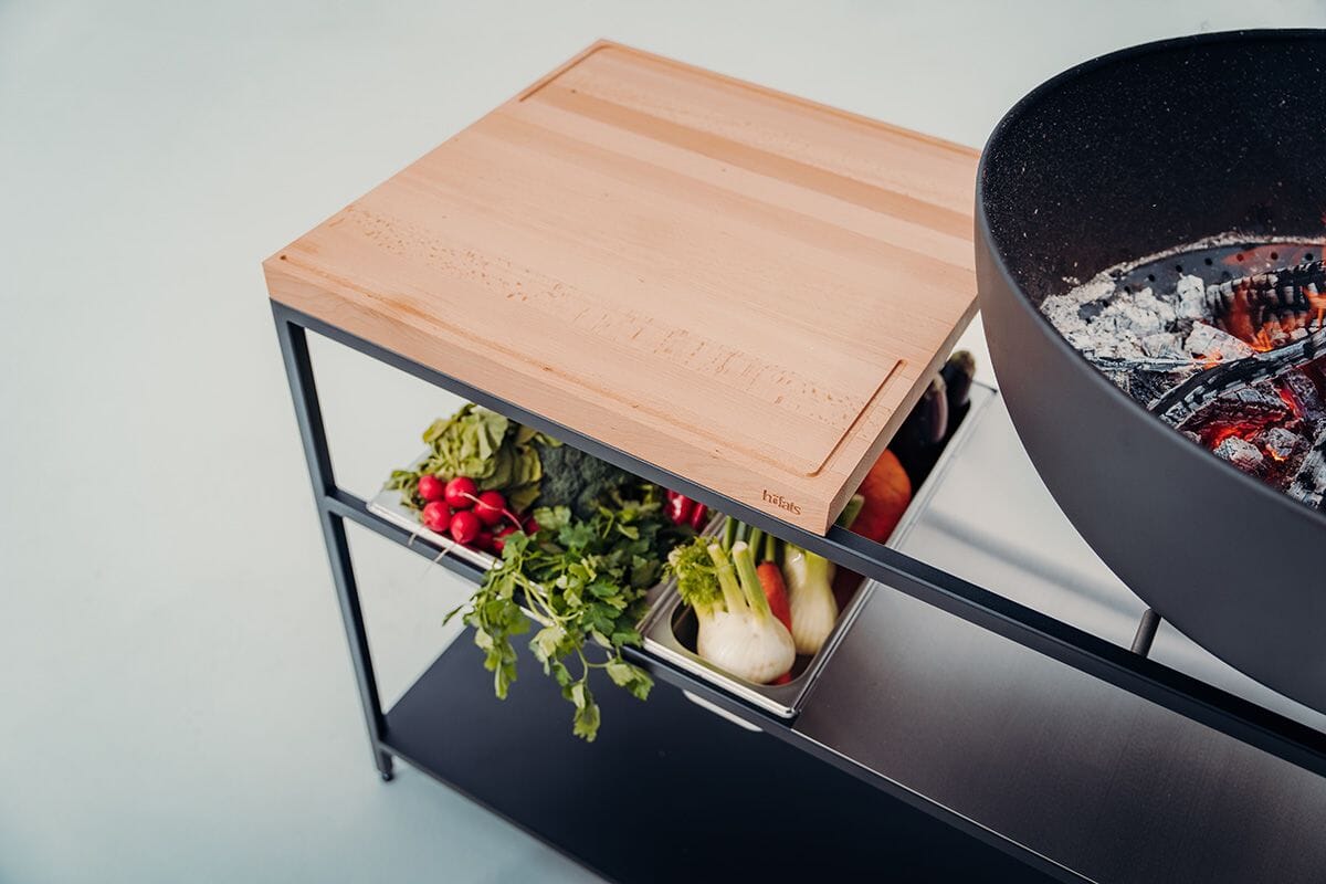 Höfats Fire Kitchen + Bowl 57 Cuisine d'extérieur avec brasero foyer