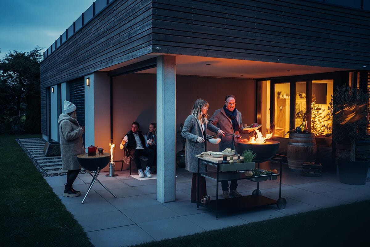 Höfats Fire Kitchen + Bowl 70 Cuisine d'extérieur avec brasero foyer