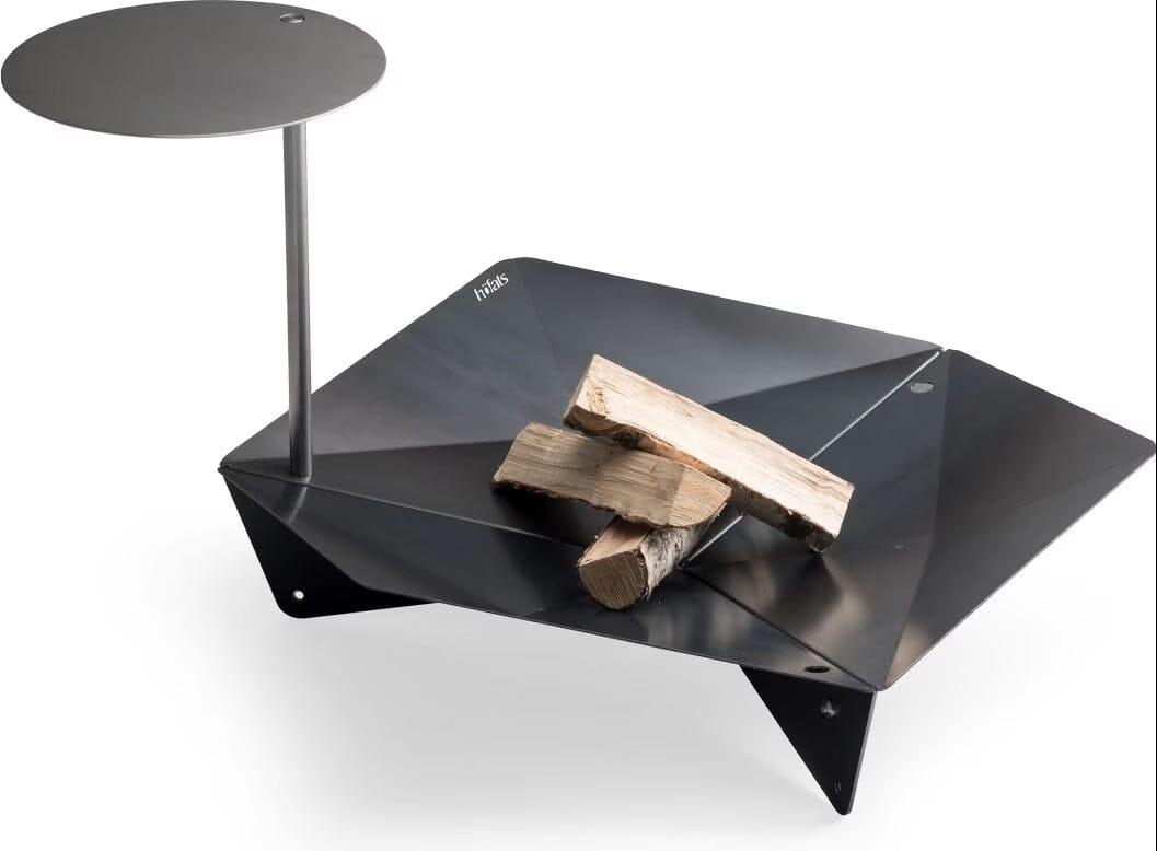 Höfats Triple Table Ø35cm Inox, tige non incluse