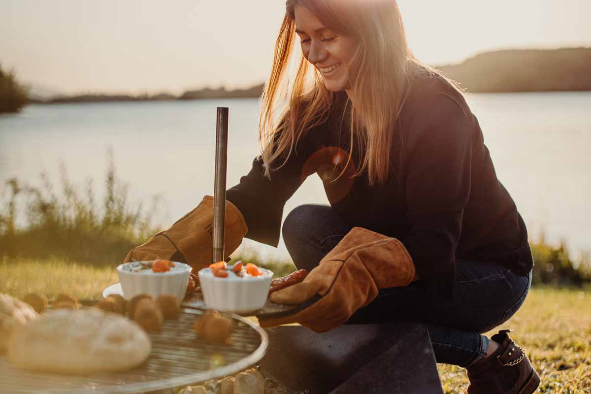 Höfats Triple Table Ø35cm Inox, tige non incluse