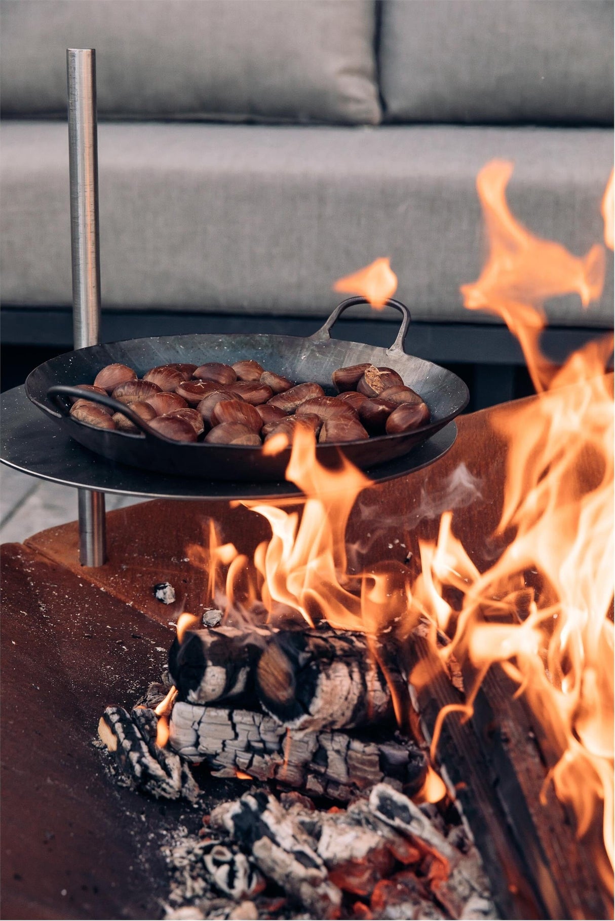 Höfats Triple Table Ø35cm Inox, tige non incluse