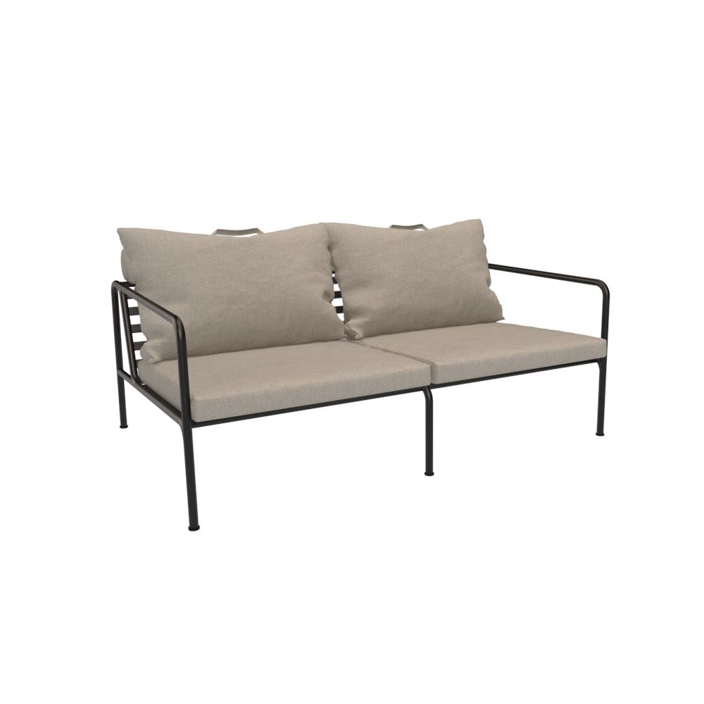 Houe Avon 2 seater sofa Structure Black - Coussins Ash