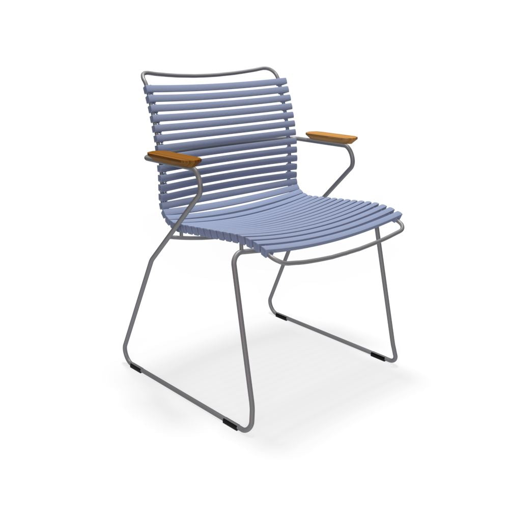 Houe Click Dining chair bamboo armrests Pigeon blue