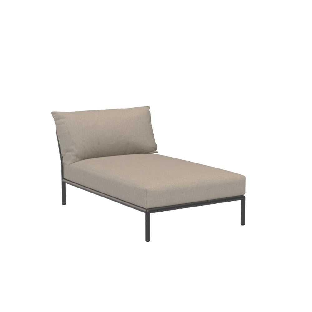 Houe Level 2 Chaise longue Structure Dark grey - Coussins Ash