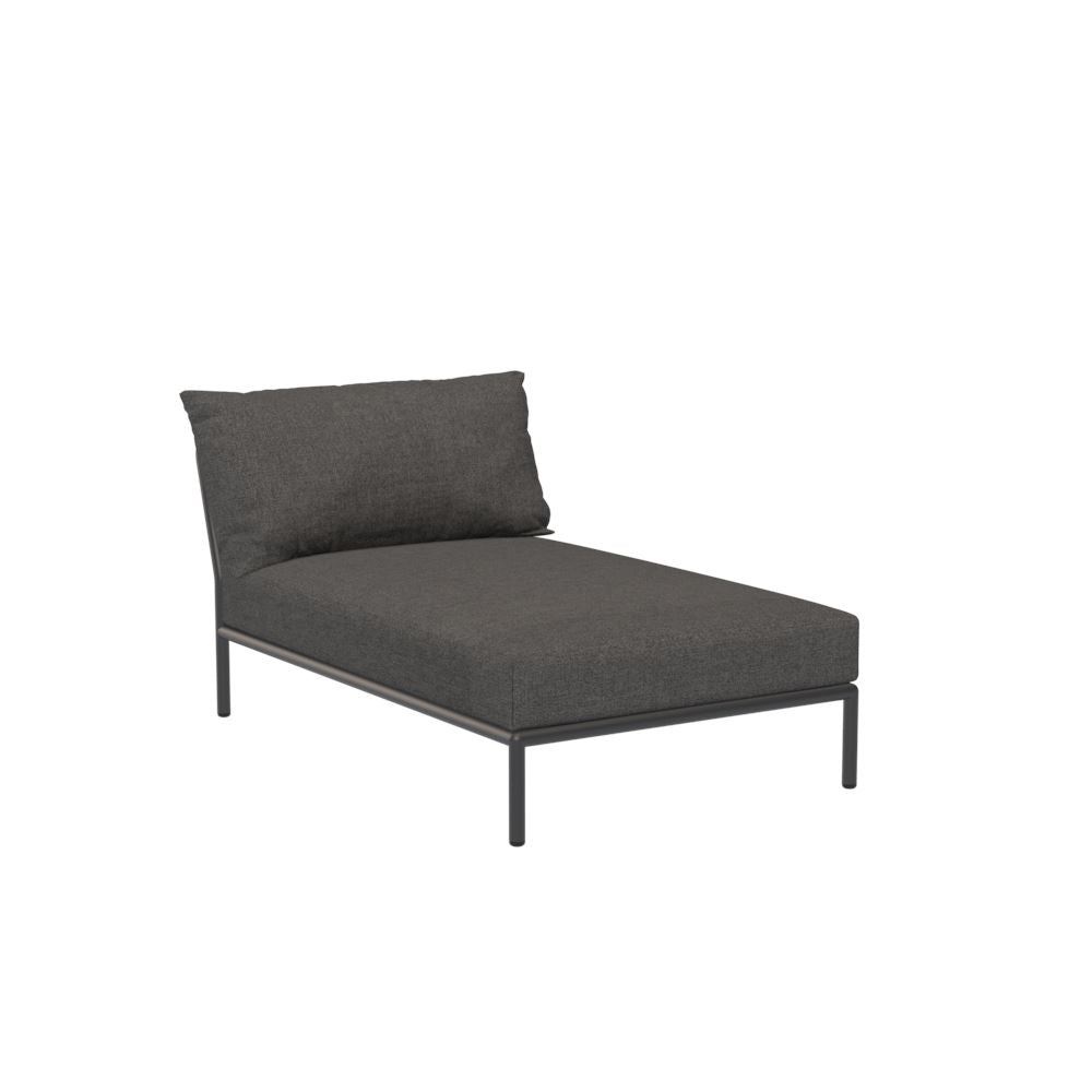Houe Level 2 Chaise longue Structure Dark grey - Coussins Dark grey
