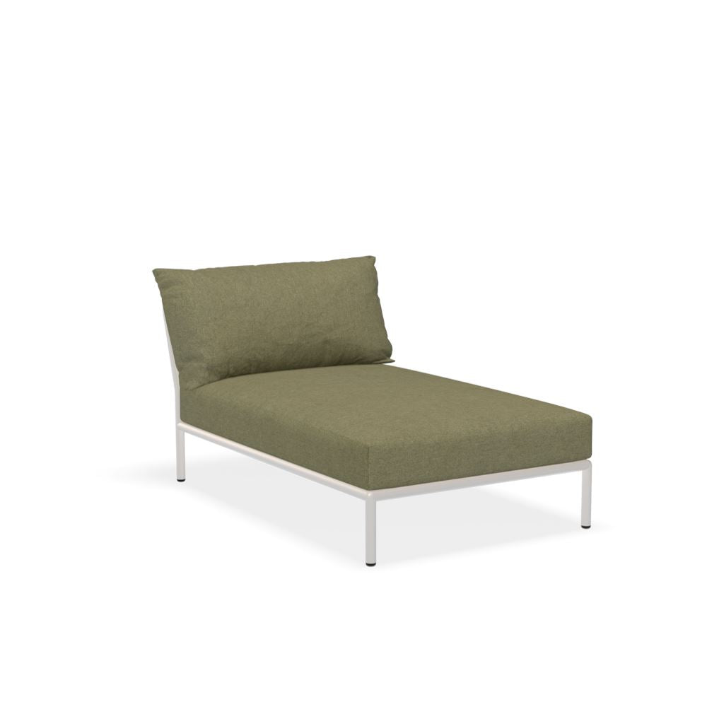 Houe Level 2 Chaise longue Structure Muted white - Coussins Leaf