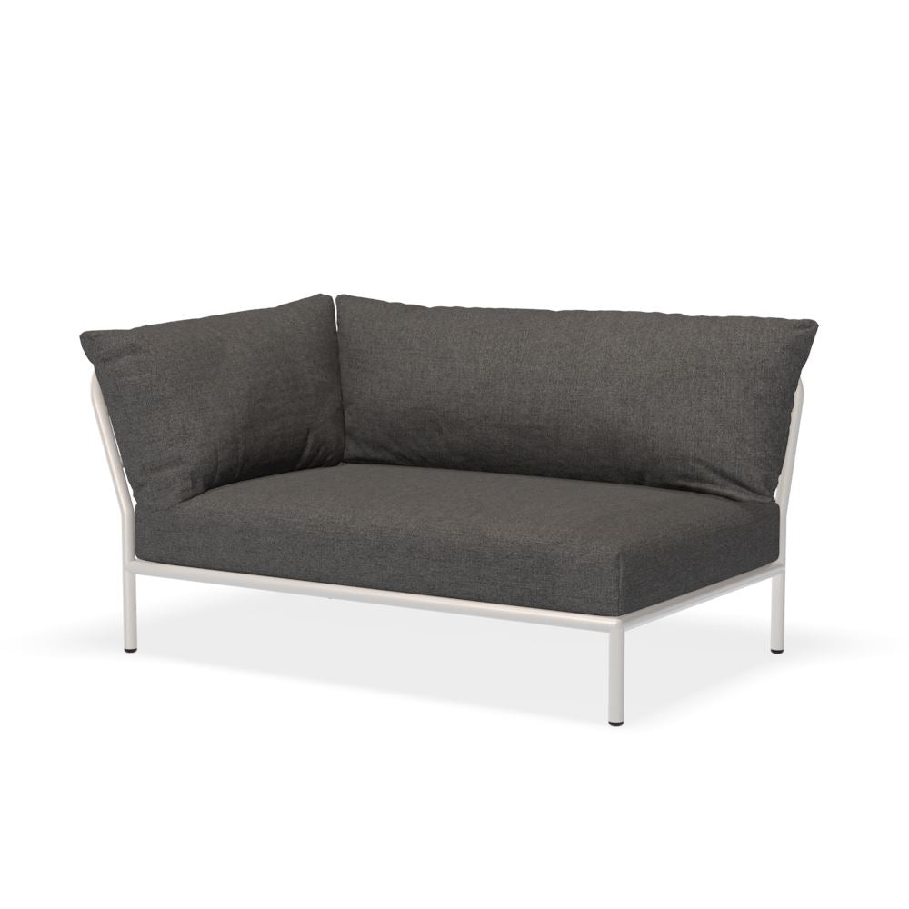 Houe Level 2 Corner left Structure Muted white - Coussins Dark grey