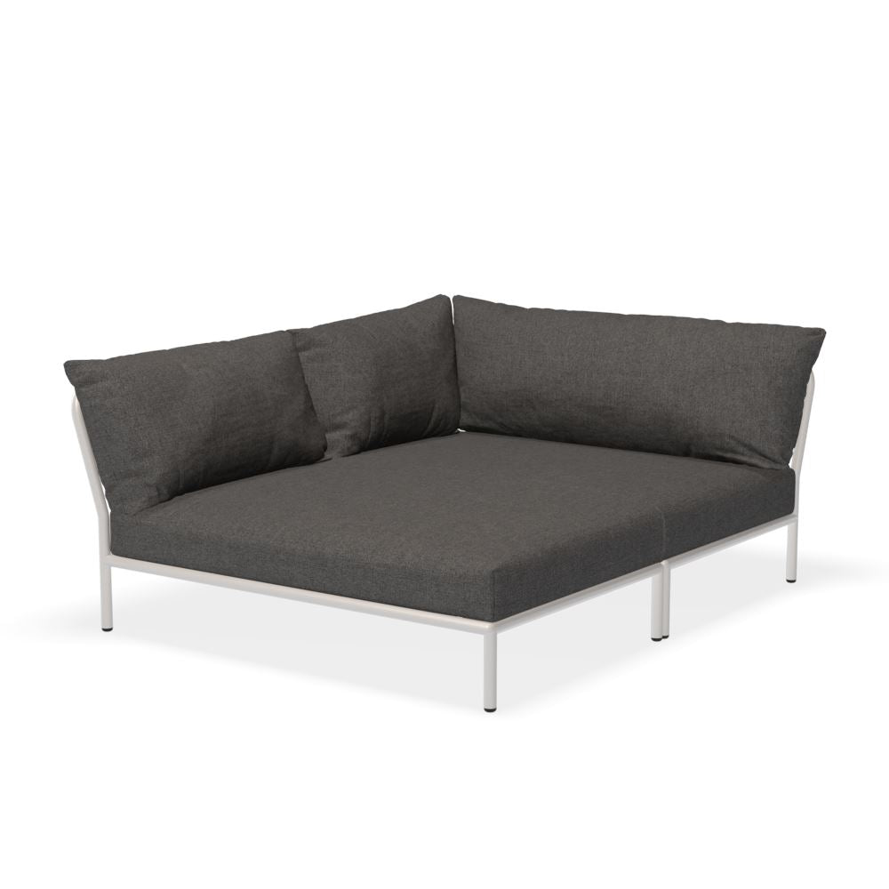 Houe Level 2 Cozy Corner left Structure Muted white - Coussins Dark grey