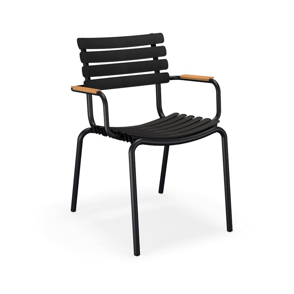 Houe ReClips Dining chair Black - Accoudoirs Bamboo