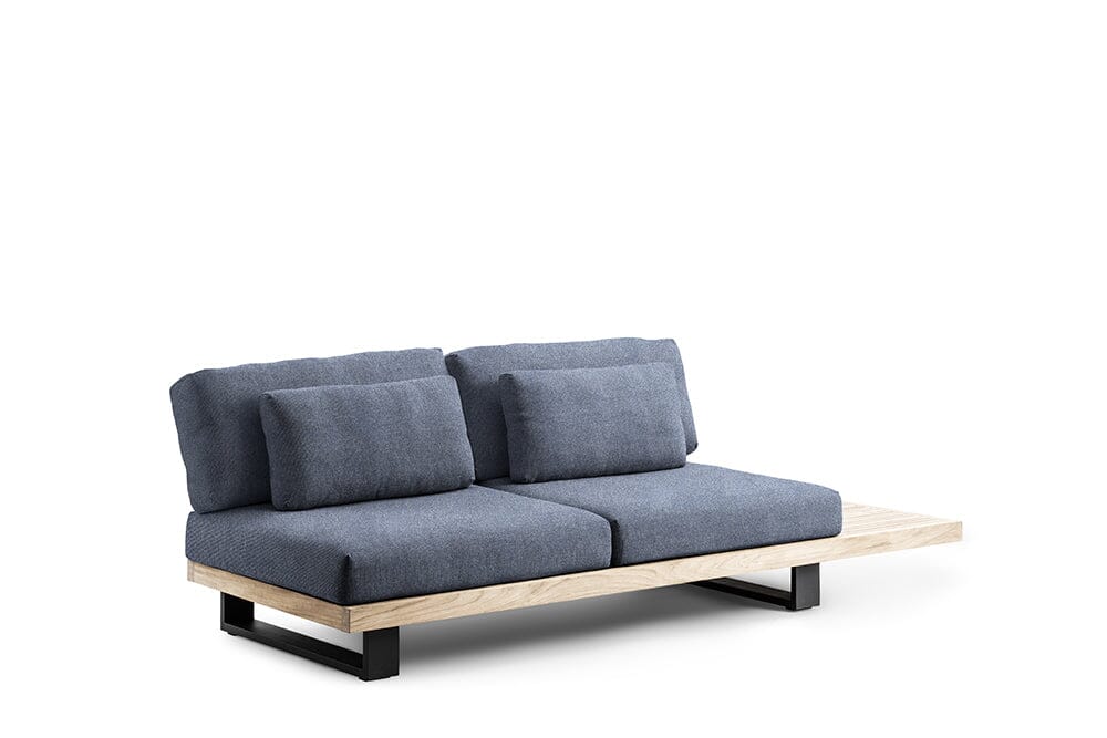 Hunn Amalfi Module 2 places avec tablette gauche/droite Cheviot Bleu