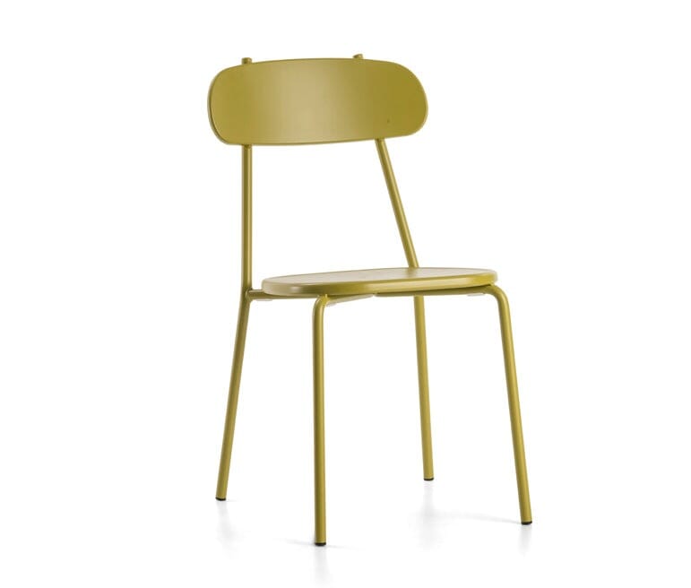 Hunn Cadiz Chaise repas empilable Jaune Moutarde