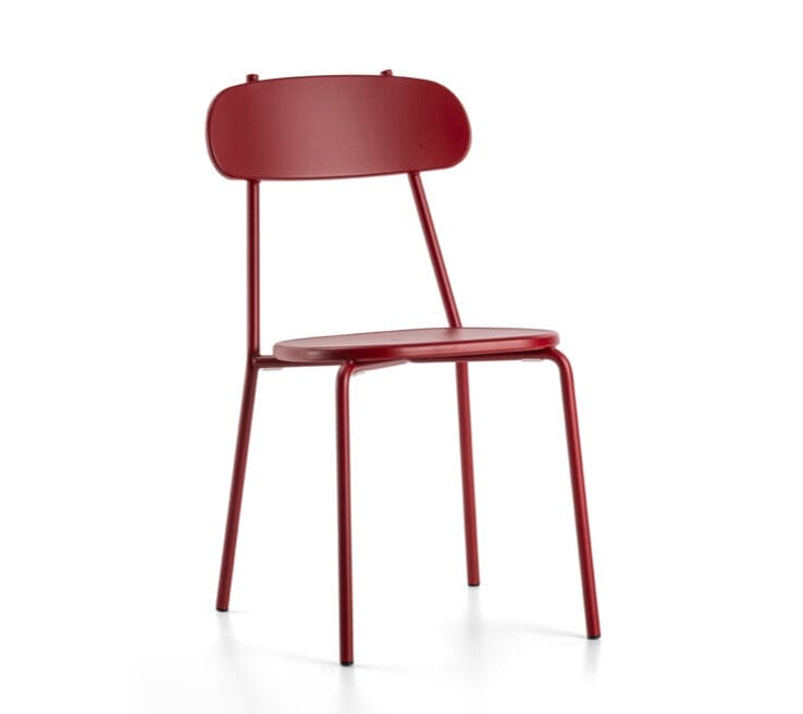 Hunn Cadiz Chaise repas empilable Rouge Rubis