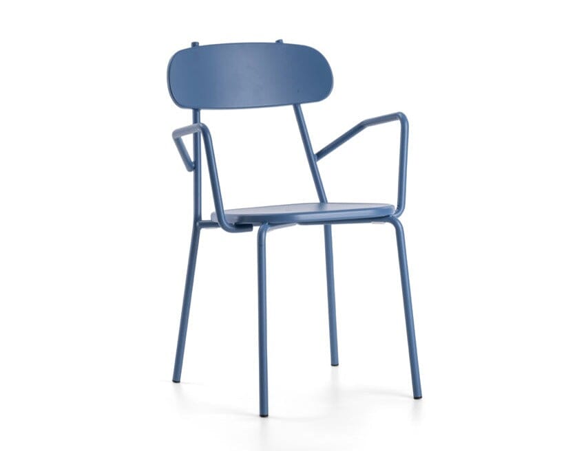 Hunn Cadiz Fauteuil repas empilable Bleu