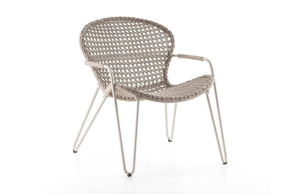 Hunn Kingston Fauteuil Lounge Gris soie