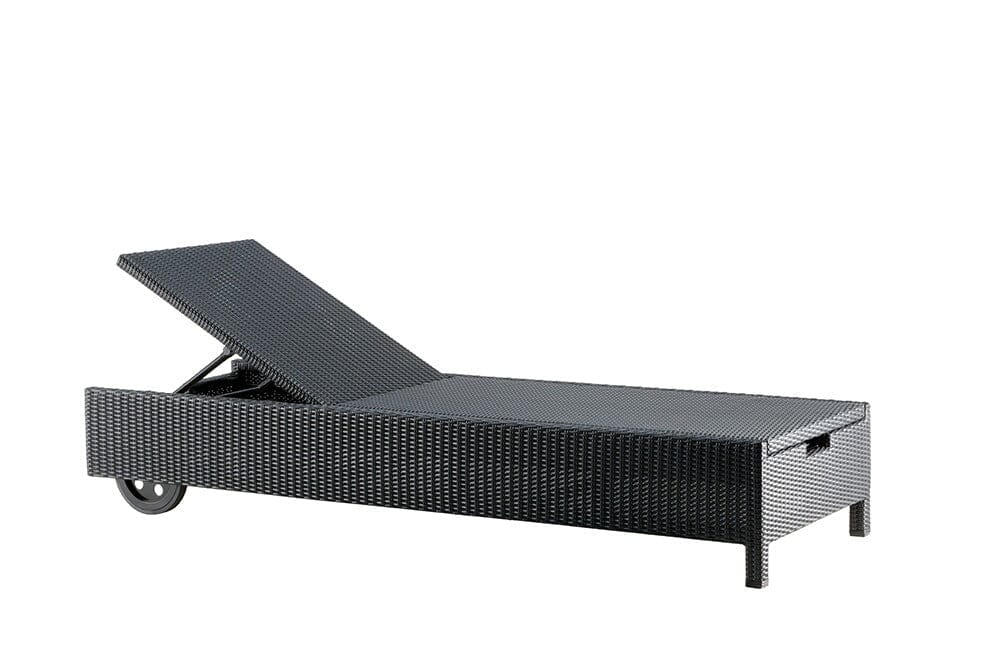 Hunn Maxime II Chaise Longue Résine Tressée Noir 6mm