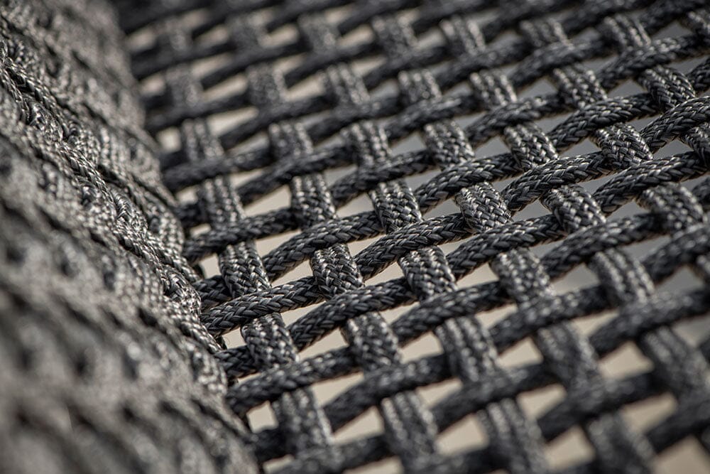 Hunn Palma Fauteuil Lounge Anthracite avec Cordes