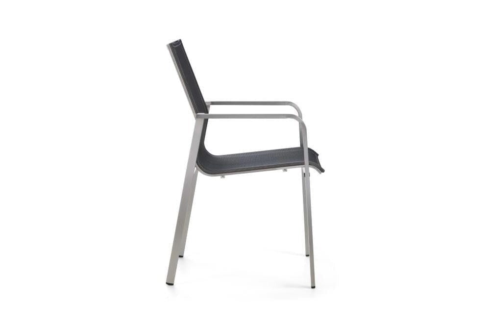 Hunn Porto Inox Fauteuil repas avec toile