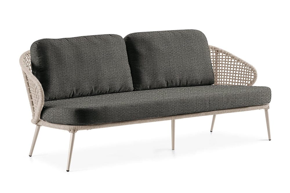 Hunn Ravenna Canapé 3 places Beige Fontelina Gris Foncé