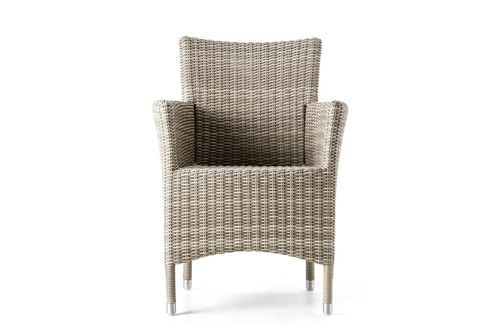 Hunn Royal II Fauteuil repas Résine Tressée, coussin en sus