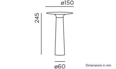 IP44.DE Lix Lampe LED sans fil d'extérieur h: 24.5cm