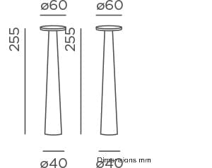 IP44.DE Lix Skinny Lampe LED sans fil d'extérieur h: 25.5cm