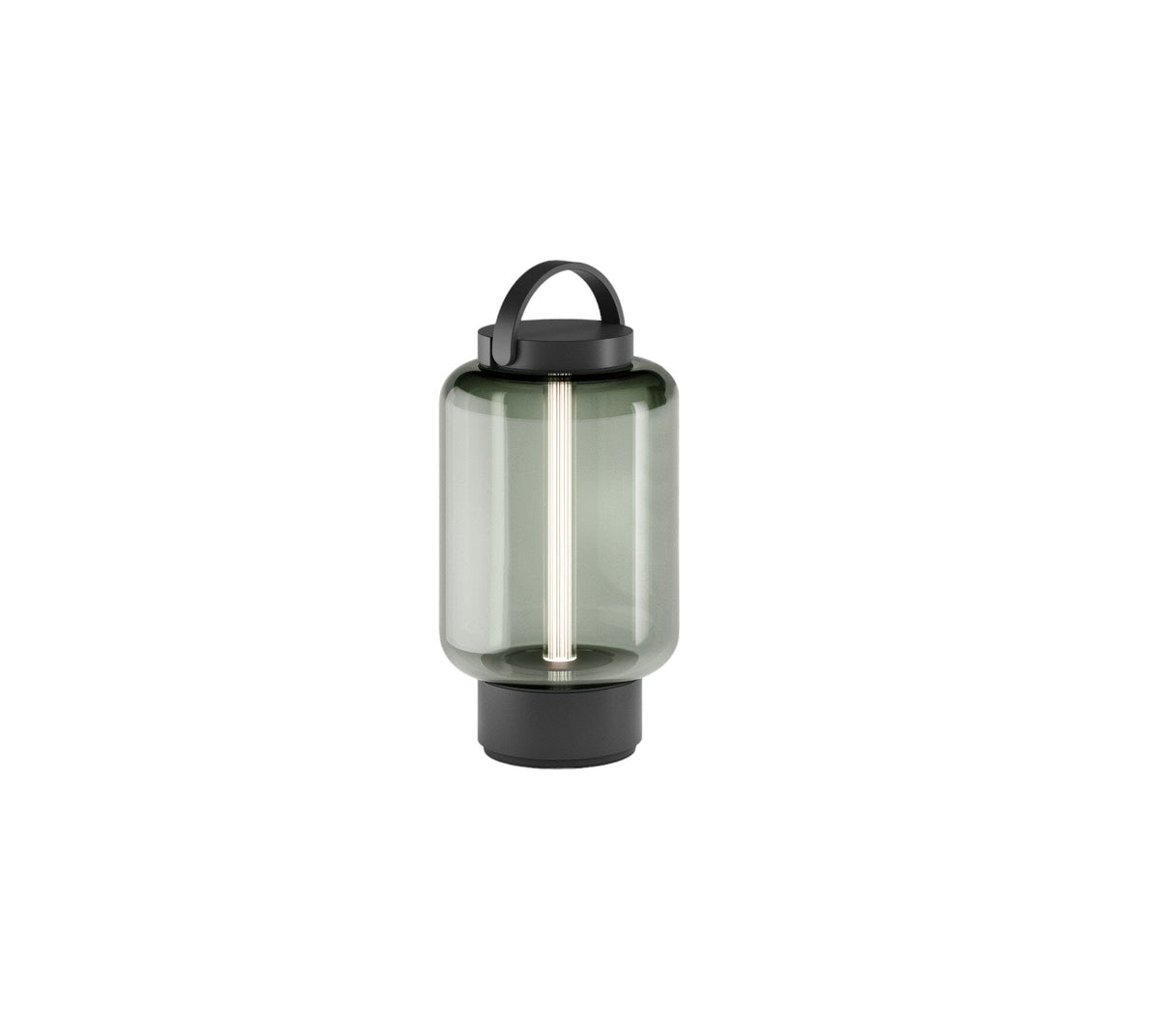 IP44.DE Qu Lampe LED sans fil d'extérieur Verre Jade + Jet black
