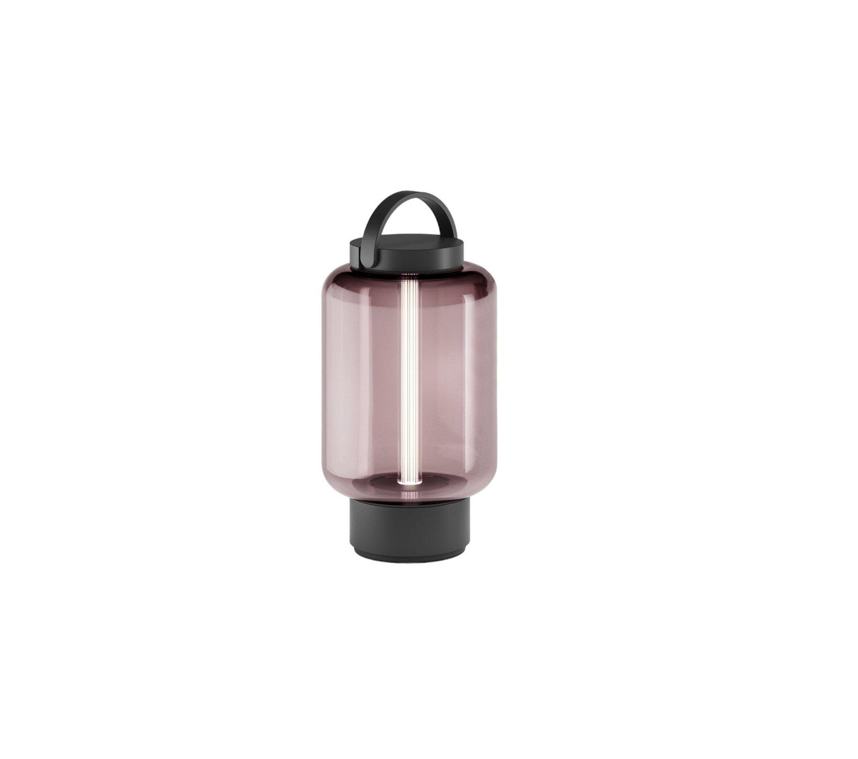 IP44.DE Qu Lampe LED sans fil d'extérieur Verre Rose + Jet black