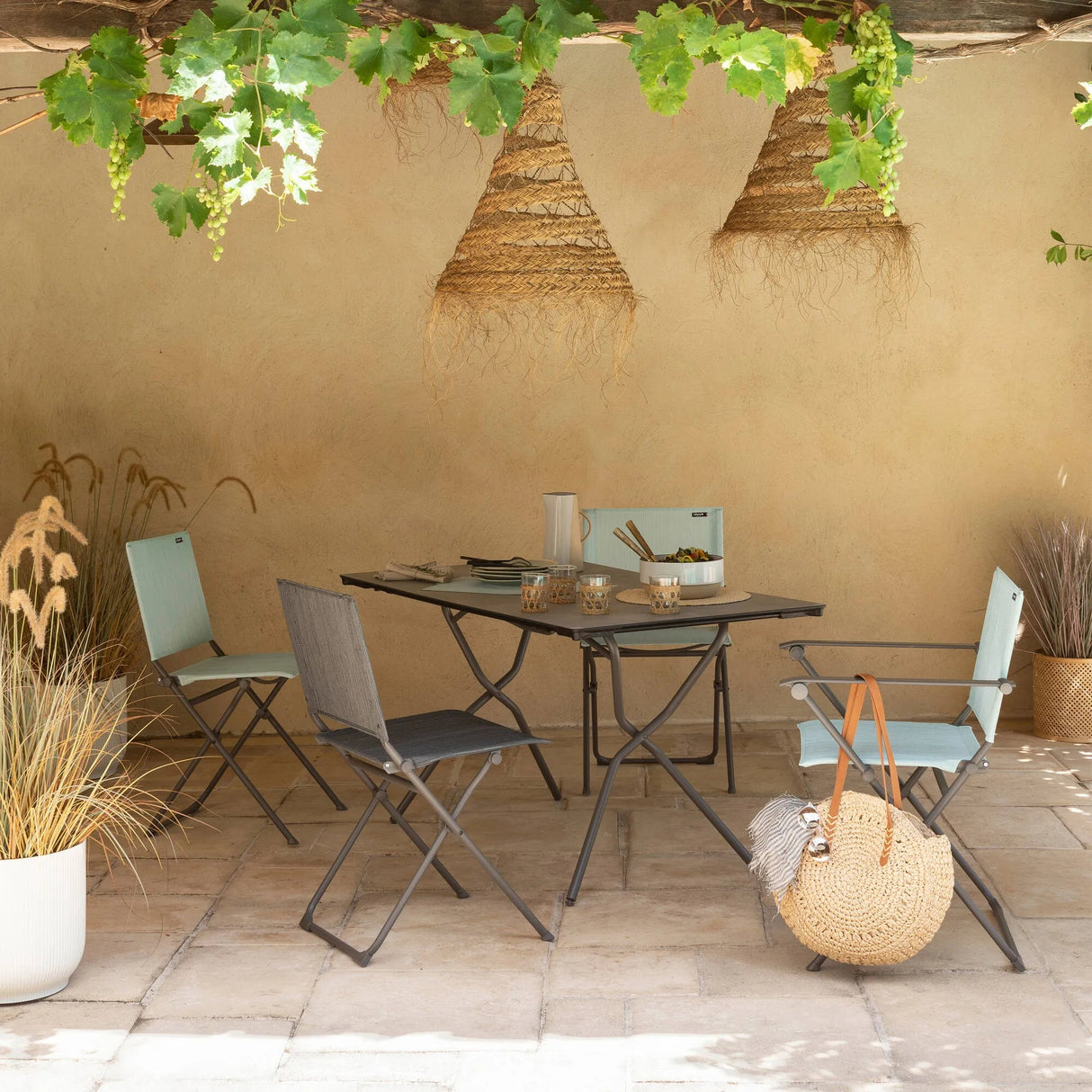 Lafuma Anytime Fauteuil repas pliable Batyline Duo Bleu Mistral