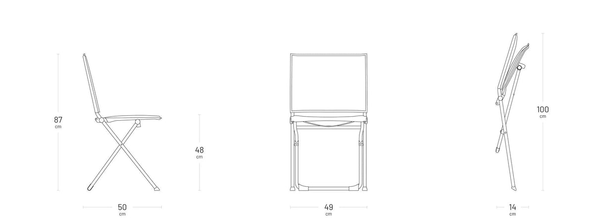 Lafuma Chaise repas pliable Batyline Duo Gris Obsidian